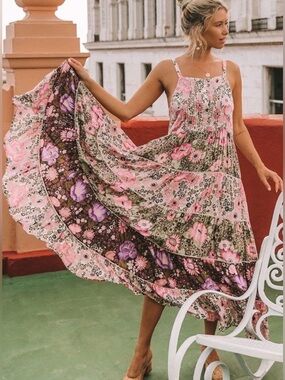 Spell & The Gypsy Desert Daisy Strappy Maxi Dress